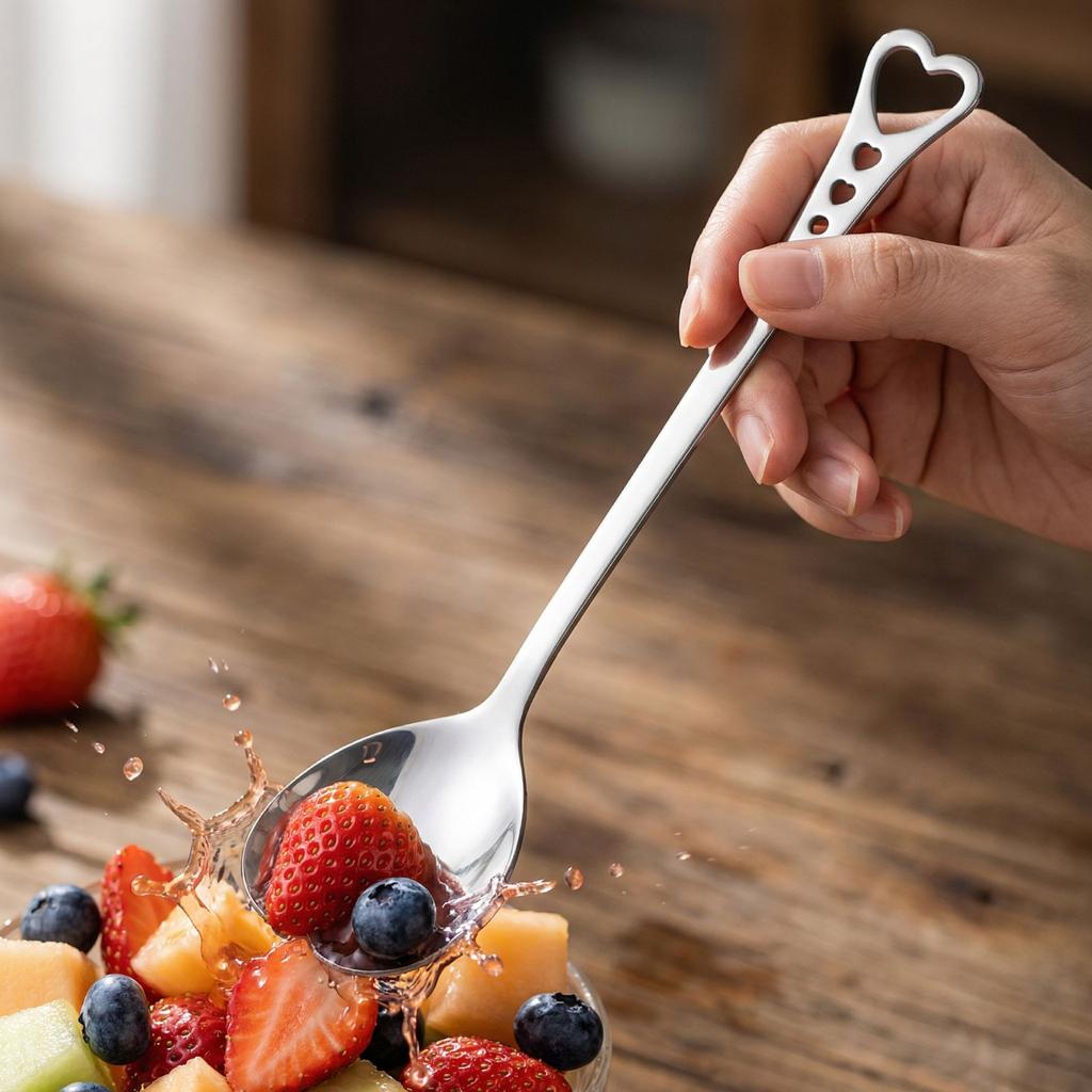 Heart-shaped Gold Coffee Spoon, Mug Stirring Spoon