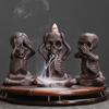 Skull Shape Backflow Incenses Cones Holder, Ceramics Furnaces Incenses Burners Holder for Home Craft