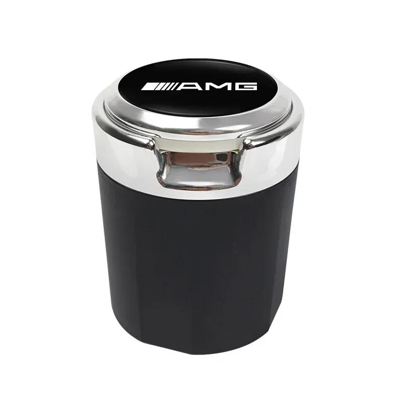 New C200 E200  For Mercedes Benz Car Interior Ashtray LED Light Portable Smoke Ashes Holder For Mercedes Benz AMG W206 W211 W203