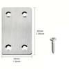 60-Piece Stainless Steel Plate Supports (with Screws) Durable Metal Supports for Furniture Wood Shelves And Cabinets