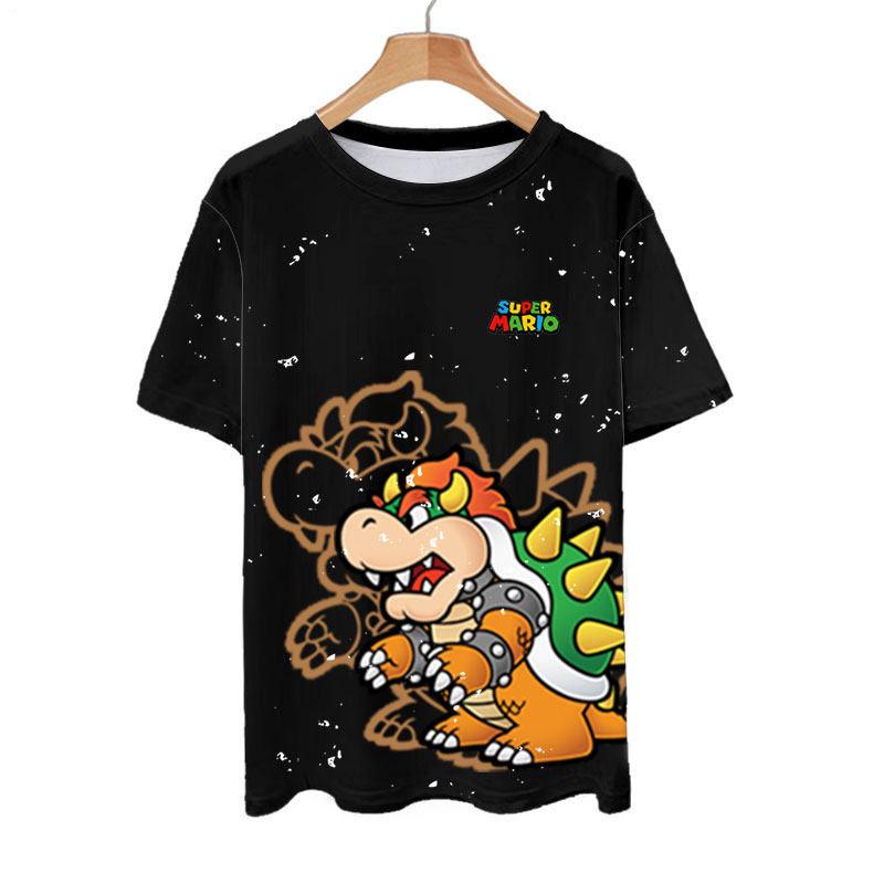 Super Mario Mario Luigi Mario Game Peripheral Summer Quick Dry 3D Short Sleeve T-shirt Men's and Women's Half Sleeve