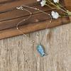 New niche design shell small fish starfish blue beaded necklace bracelet matching fresh holiday style