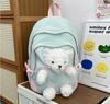 Bear Little Student Schoolbag Large Capacity Backpack Outdoor Leisure Travel Bag