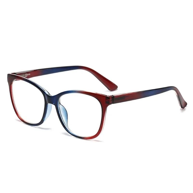 

Унисекс Новые модные трендовые очки для чтения в ретро-цветной оправе с линзами HD, защищающими от синего света, с большой оправой для очков при пресбиопии от 0 до +4,0 +400
