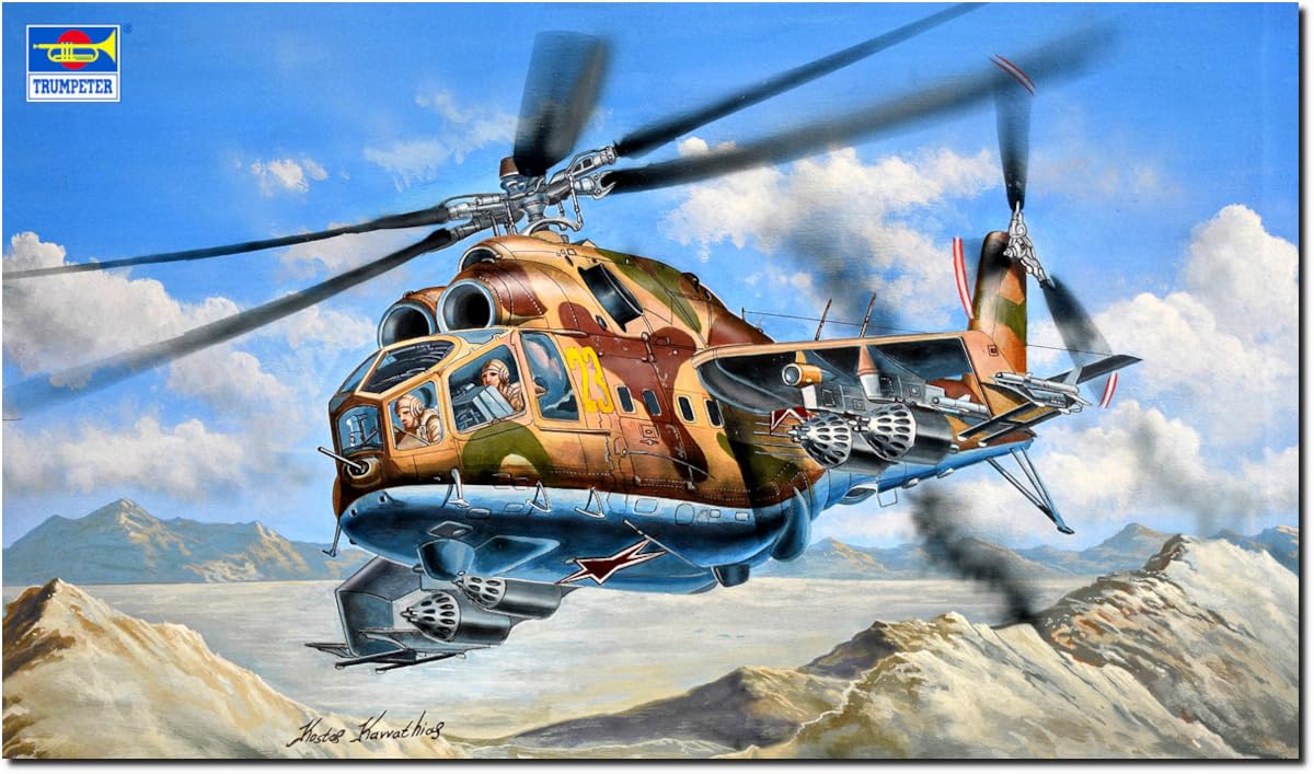 

Trumpeter Пластиковая модель ударного вертолета Hind B 05828 1/48 Ми-24А (Вертолет)