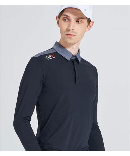 Jialegseu Men'S Standard Recovery Polo Long Sleeve T-Shirt Gnas1101M