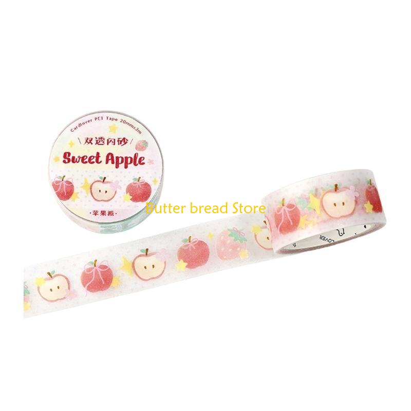 W89C Scrapbooking Background Tape 20mmx3m Aesthetic Masking Tape for Journal Planner