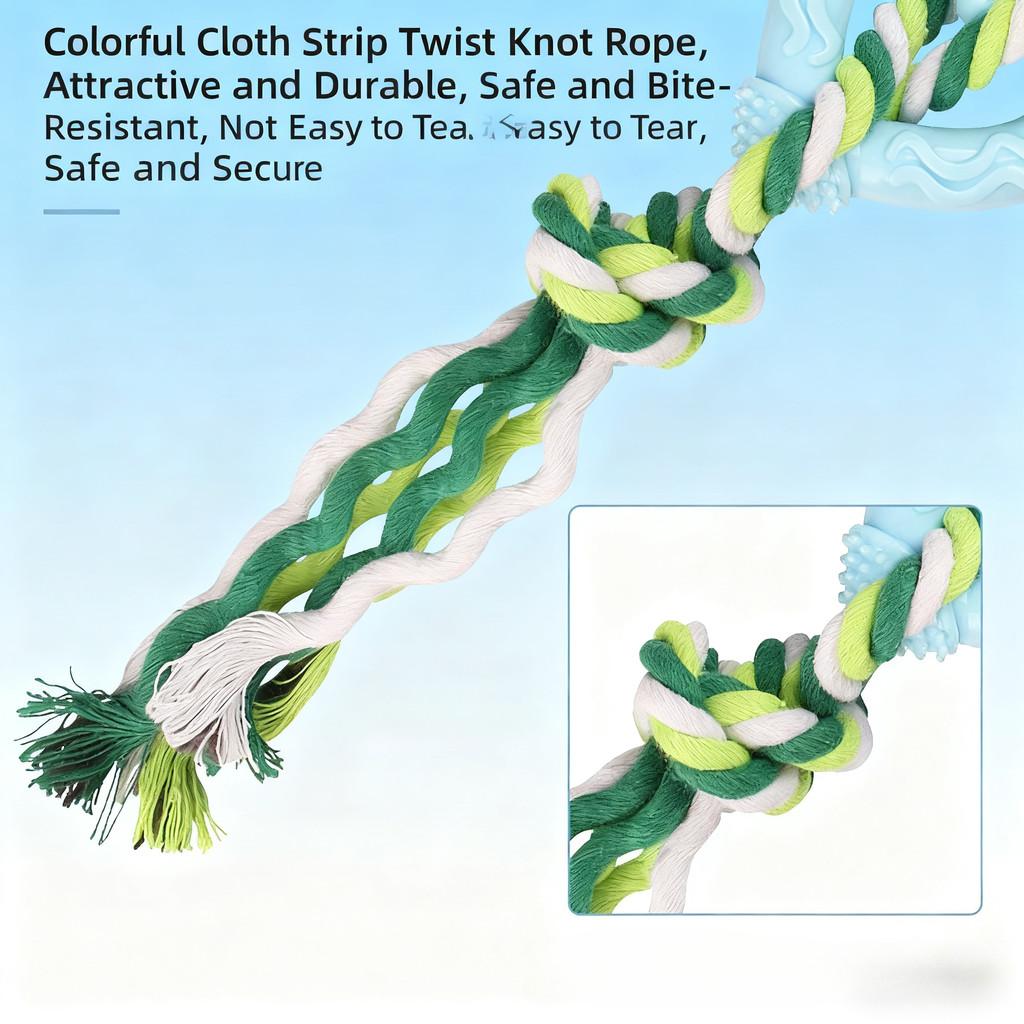 New Rubber and Rope Aggressive Chewersdurable Dog Toystugof War Dog Toys, Small Dog Tooth Extraction Chew Toyseasy To Cleananti Bite Materials, Sturdy