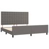 Bed Frame with Headboard Grey 160 x 200 cm Faux Leather