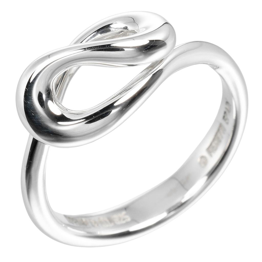 TIFFANY&Co. Open wave Ring Silver925 #4.9(US Size) 3.2g Women Used