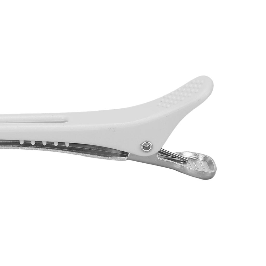 6Pcs Professional Hair Clips NonSlip Dividing  bill Hair Clips for Hair Cutting Styling(White )