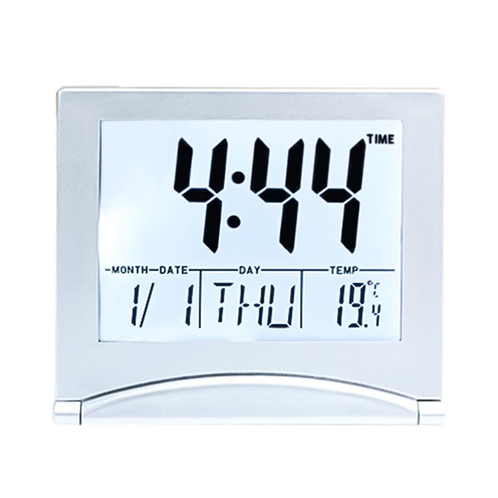 Multifunctional Folding Alarm Clock with Perpetual Calendar, Timer, Weather Forecast, and Temperature Display