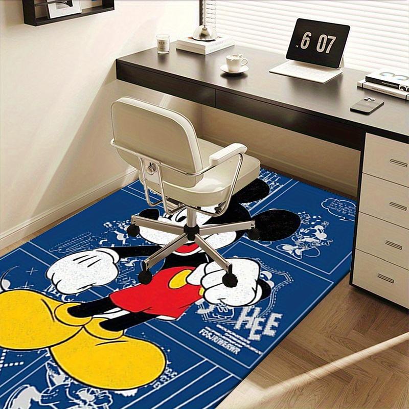 Office Rug Mickey Mouse, Cartoon theme 3D Printed Anti-Slip Rug-Machine Washable for Living Room