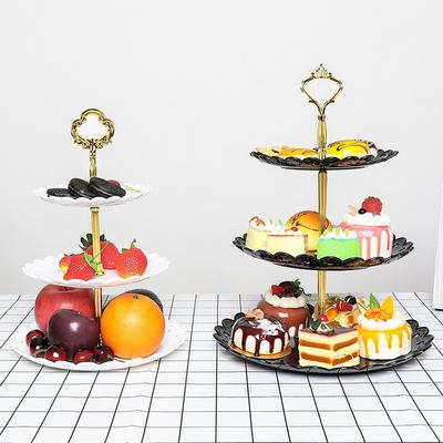 Elegante e Suporte de Bolo de 3 Andares para Aniversários Casamentos e Festas de Sobremesa