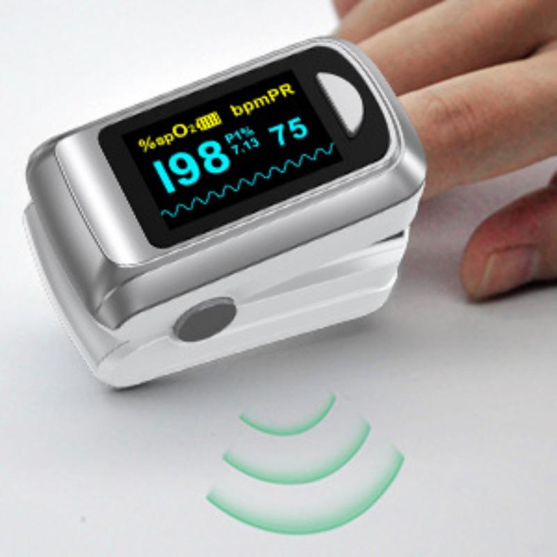 Pulsoksymetr Bluetooth dla dorosłych, klips na palec, ładowalny, domowy