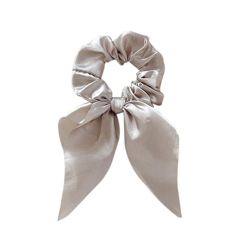 Satin Fabric Large Intestine Hair Band Diy Handmade Bow Streamer Ponytail Hair Rope Rubber Band