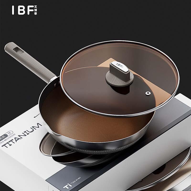 

Aibofei 32cm Multi-layer Titanium Steel Wok
