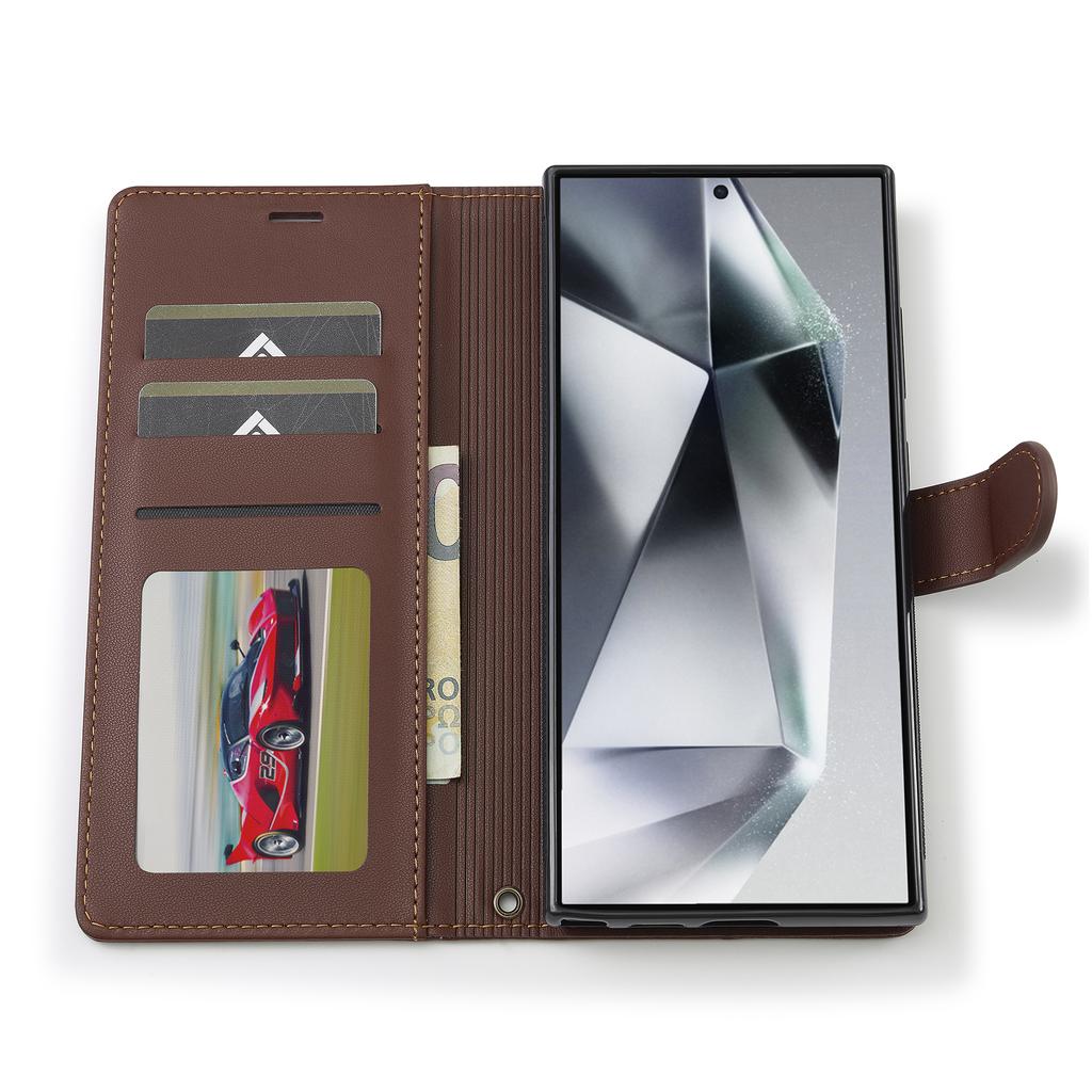 LC.IMEEKE L2 Series for Samsung Galaxy S24 Ultra Case PU Leather Wallet Detachable Magnetic Phone Cover