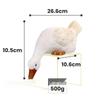 White Duck Pond Decoration with Fish - Resin Garden Ornament