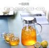 PANCY Glass Teapot, Heat-Resistant, for Electric Kettles and Direct-Stovetop Use, with Integrated Tea Strainer Lid (2000ml), Large Capacity,