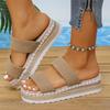Round Head Fashion Roman Sandals Are Good for Women's Shoes In Summer, New One-word Belt Platform Sandals for Women