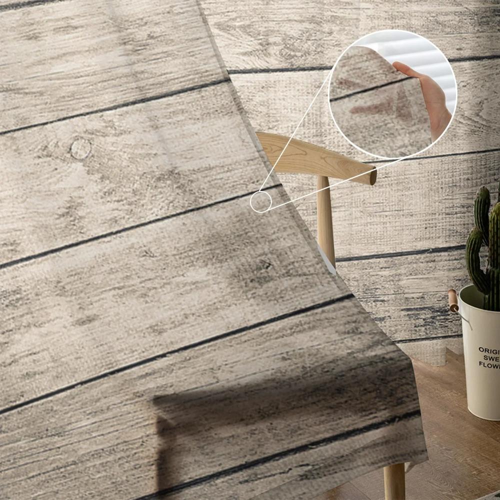 Wood Plank Texture Netting Curtains Ideal for Living Room Printed Sheer Voile Curtain Bedroom Window Screening Drapes Blinds Home Decor