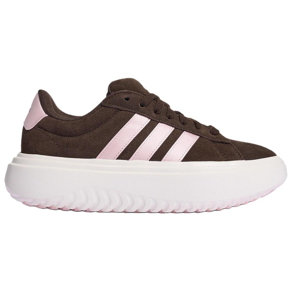 Adidas GRAND COURT PLATFORM Skateboard Shoes Women's Brown Pink KI5137