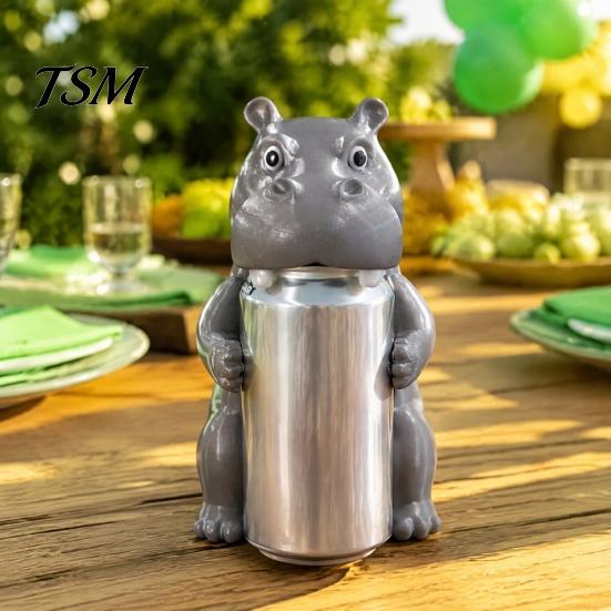 Wiederverwendbare Soda-Dosen-Deckel Dinosaurier Nilpferd Frosch Elefant Schutzdeckel, 3D-gedruckte Süße Tier Getränke-Schutzabdeckung, Staubdicht Kohlensäure