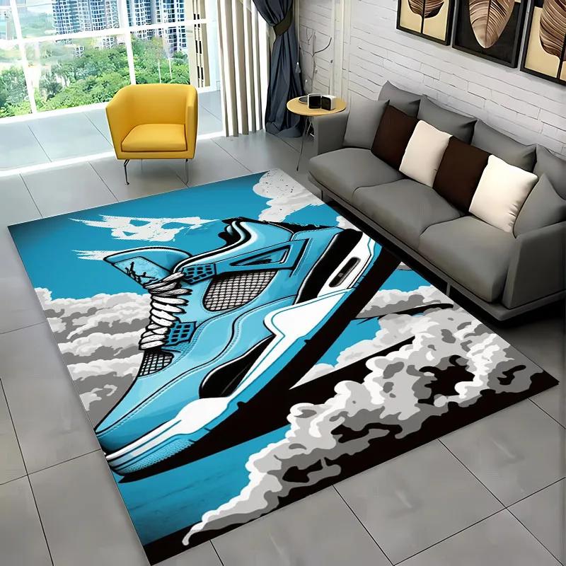 HD Printing Fashion Basketball Shoes Rug for Bedroom Living Room Hallway Long Strip Carpet  Anti-slip Rug Sofa Doormat Home Mat