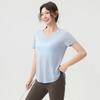 Womens Lightweight Loose Fit Breathable Mesh Yoga Top Short Sleeve Workout Shirt Fitness Running Gym