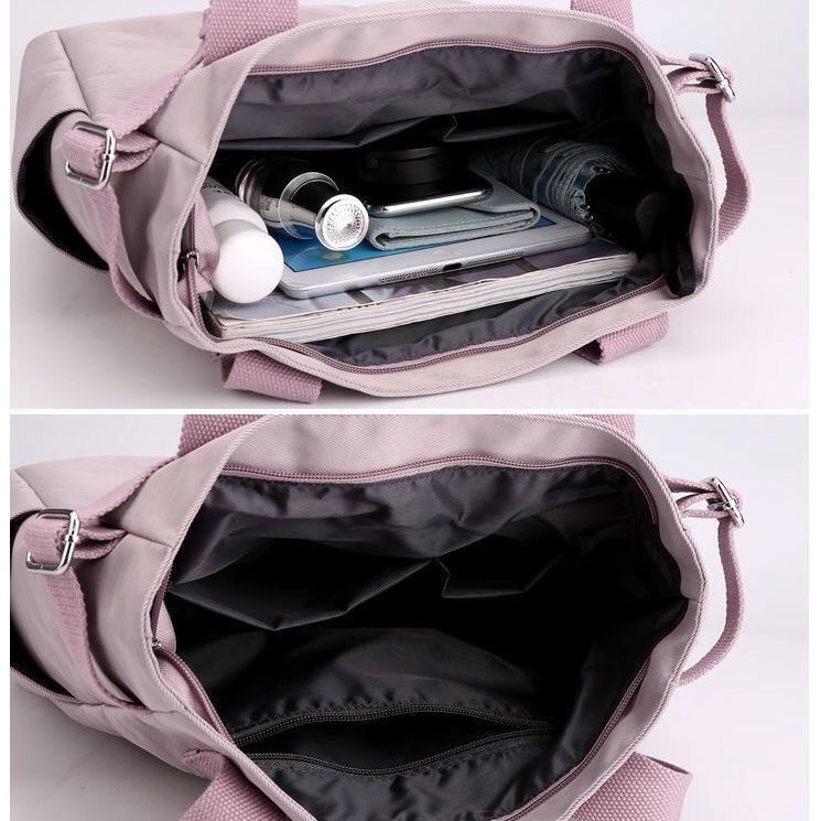 Women's Canvas Shoulder Bag Fashion Crossbody Handbag Retro Large Capacity Bags Multi Pocket Zipper Casual Tote Bags