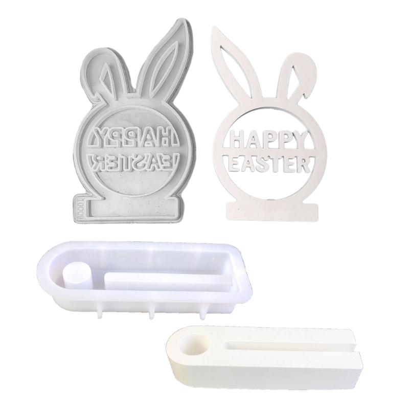Rabbit Holder Resins Molds Candlesticks Silicone Molds Easter Rabbit Mould Dropshipping