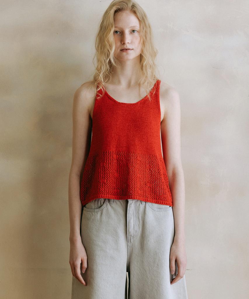 ANDNEEDS Lizzy Knit Sleeveless (Red)