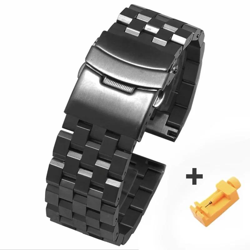 20mm 22mm Men Stainless Steel Watch Band for Huawei GT5 46mm GT4 Metal Bracelet for SAMSUNG Galaxy 7 44mm 40mm 6classic 43 47mm