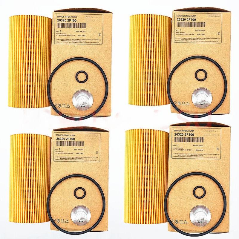 

4X Service Kit Oil Filter For Hyundai SantaFe Sorento Sportage 263202F100 26320-2F100 1PCS