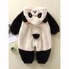 Baby Winter Jumpsuit Overall Panda Animal Hooded Romper Keep Warm Boy Girl Soft Pajamas