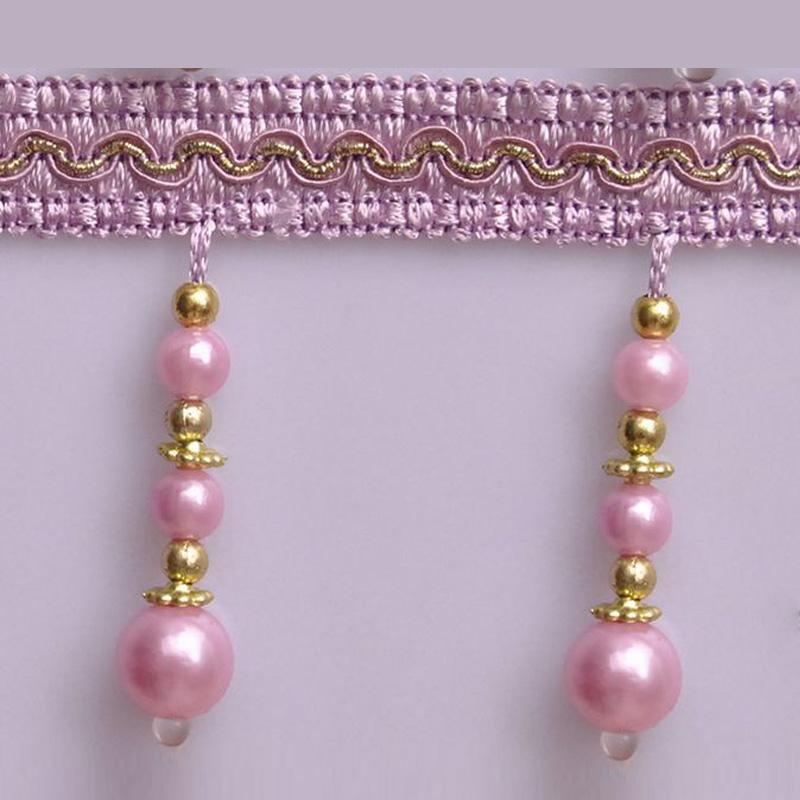 11 Meter Gardinband Pärlförsedd Hänge Spetsband Tofs Pärlfrans Gardintillbehör Möbeldekorationsband DIY Syhantverk