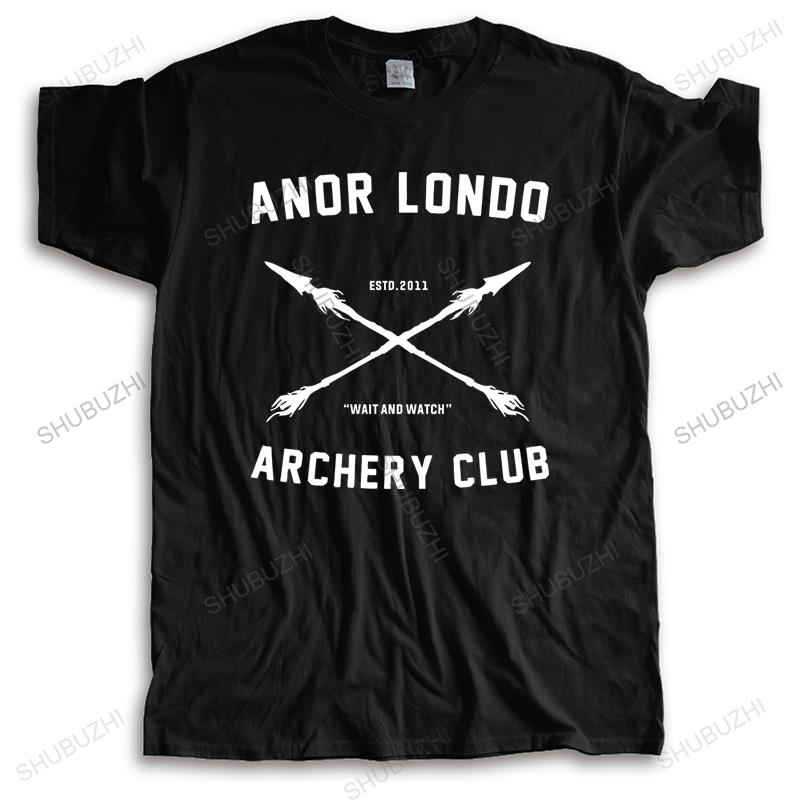 Homme streetwear manches courtes décontracté t-shirt drôle ANOR LONDO ARCHERY CLUB Marque Coton col rond T-shirt Livraison Directe