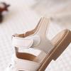 2026 Girls' Heart Hollow Turban Sandals - Korean Style, Breathable, Soft Sole Beach Shoes
