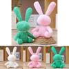 Plush Bunny Toy With Striped Necklace For Kids Gift And Collectors