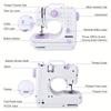 Portable Electric Sewing Machine Pro 12 Stitch Patterns, Adjustable 2-Speed, Overlock Feature, with Foot Pedal