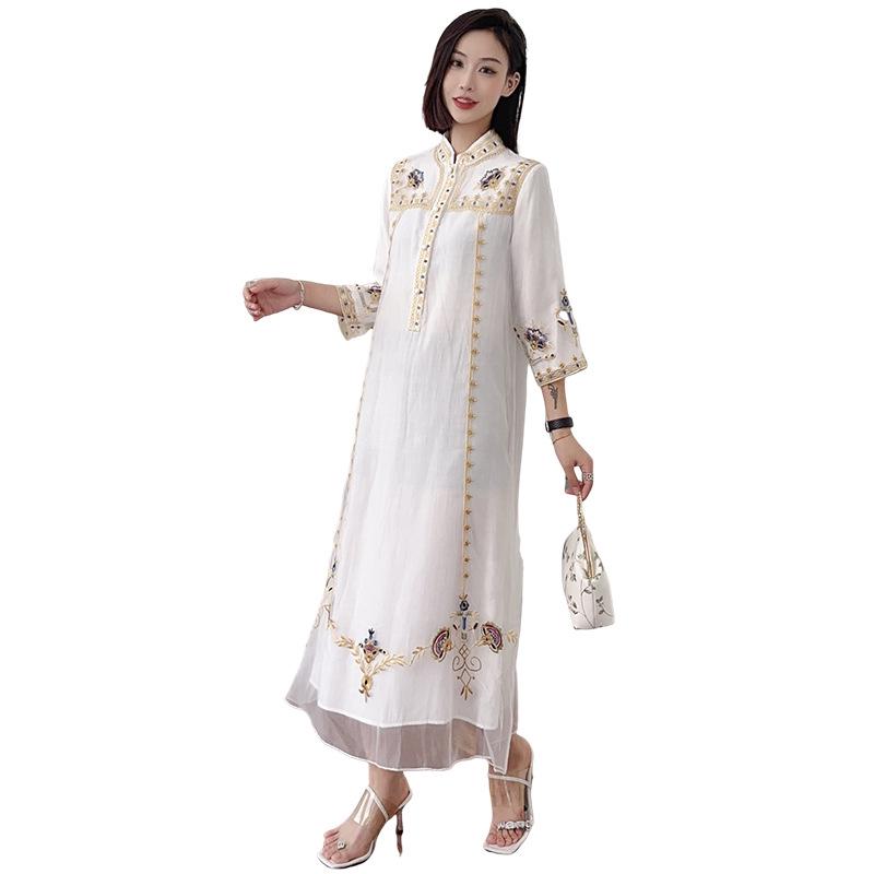2023 Women's Embroidered Qipao Dress - Retro Ethnic Tang Style