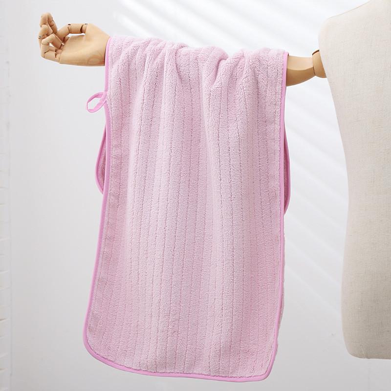 Thick Adults Coral Fleece Towel With Fast Absorption For Bathroom And Hotel
