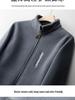 Men's Plush Fleece Stand-Up Collar Sweatshirt: Thickened, Loose-Fit, Plus Size for Autumn/Winter Outdoor Casual Wear