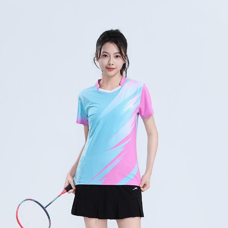 Quick-Dry Badminton Sport Shirt Set Men Women Training Breathable Athletic Wear Tennis Pickleball Outdoor Activities