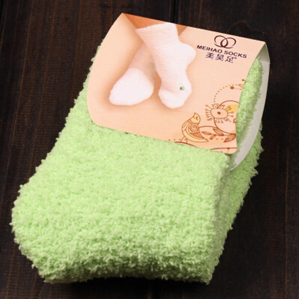 Home Women Girls Soft Bed Floor Socks Warm Winter  Color