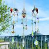 Natural Stone Colorful K9 Crystal Sun Catcher Hanging Pendant Outdoor Garden Home Hanging Decoration Xmas Ornament Gift 2025