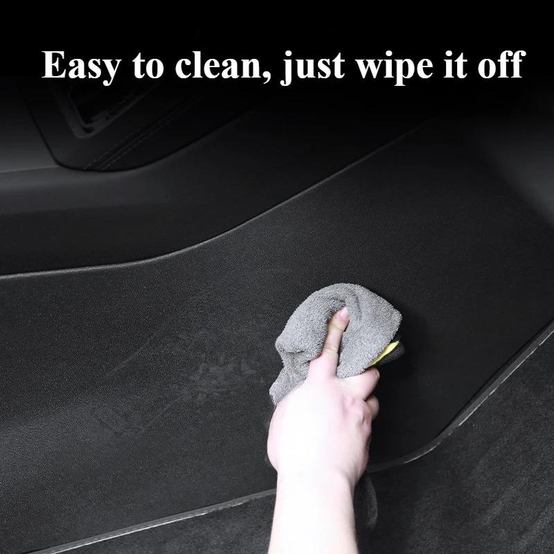 For Tesla Model Y Juniper/Lunch 2025 TPE Central Control Side Anti Kick Pad Black Side Protective Pad Car Modification Accessory
