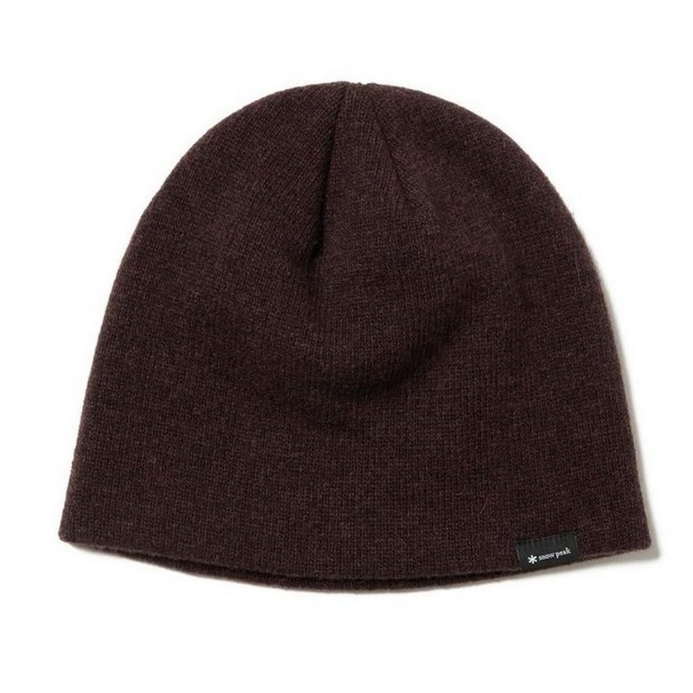 Snow Peak Washable Wool Knit Cap Headwear Cap Hat for Men and Dark Brown AC-25AU007 Women,
