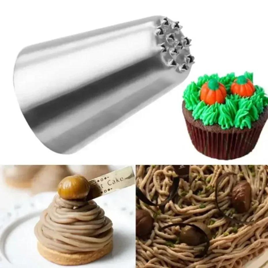 Kitchen Stainless Steel Flower Nozzle Grass Flower Nozzle Single Flower Nozzle Cake Decoration Convenience Tools Accessories